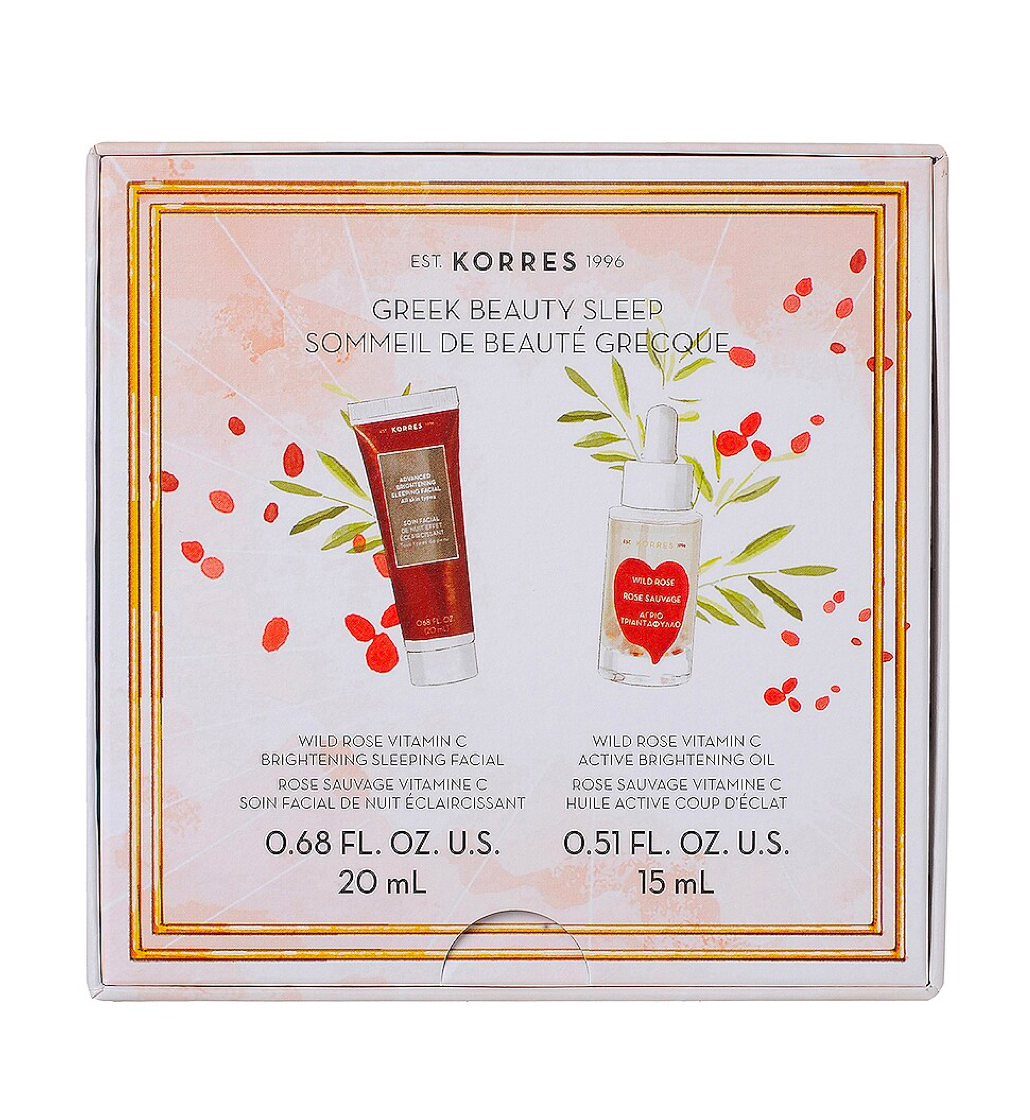 Korres Brightening Essential hotsell Set Vitamin C Oil, Sleeping Facial, Tone Corrector