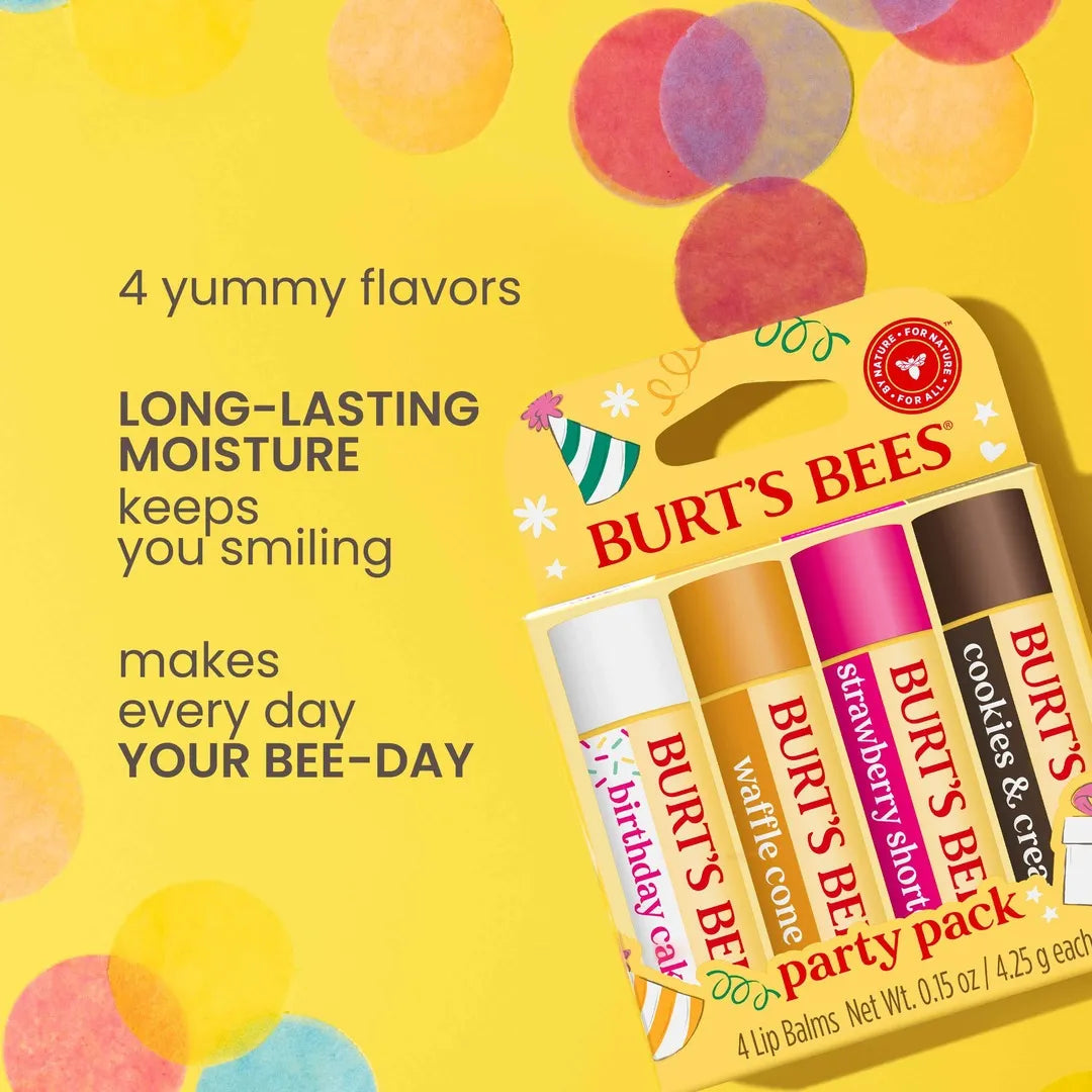 Burt's Bees Party Pack Lip Balm Set