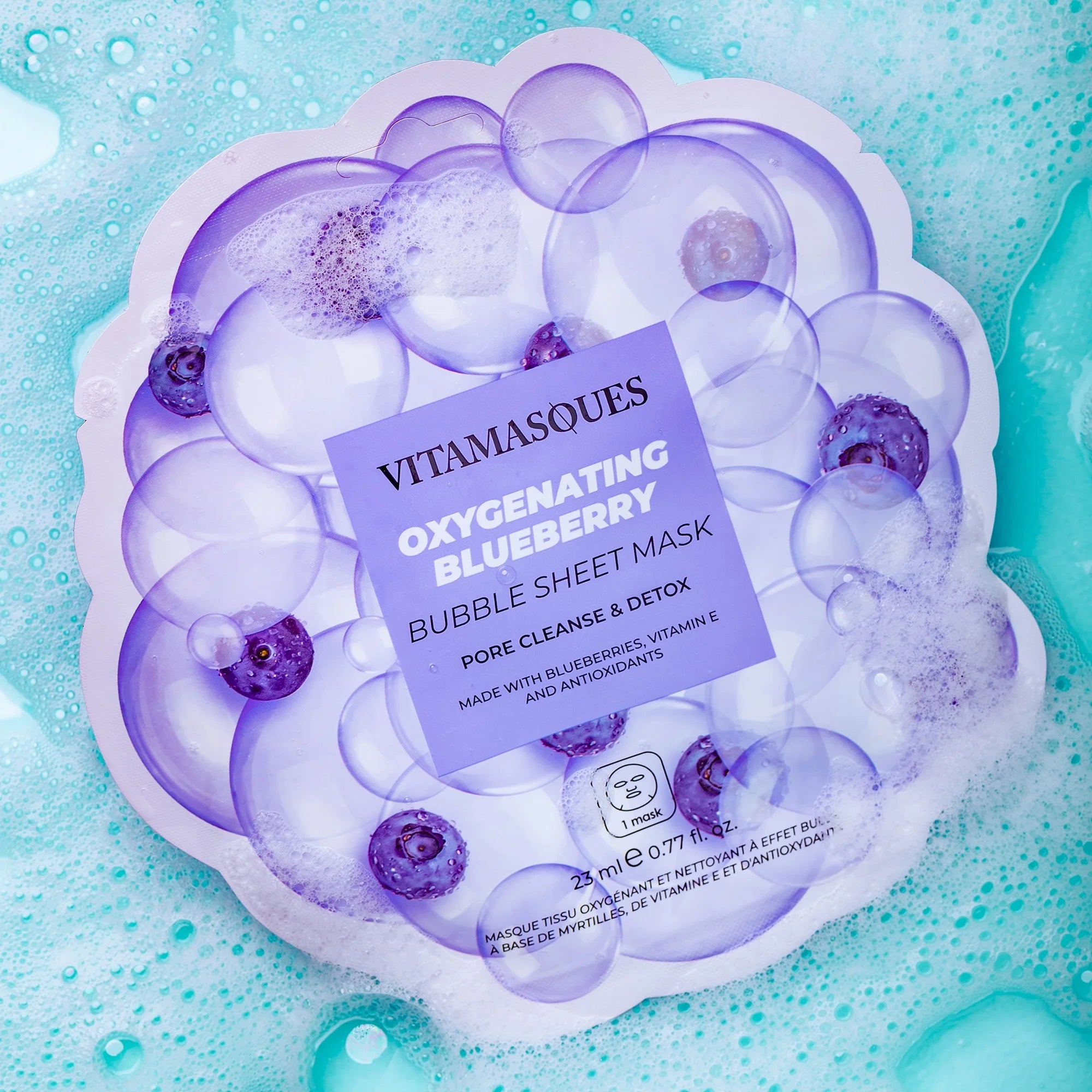 Vitamasques Oxygenating Blueberry Bubble Sheet Mask