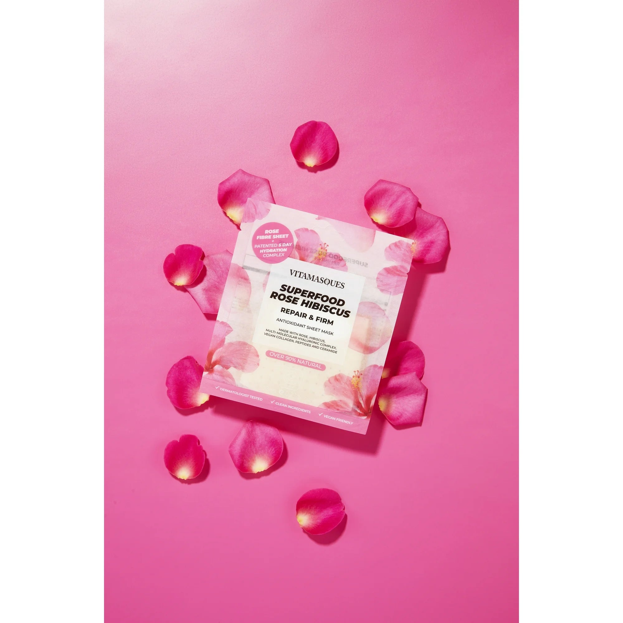 Vitamasques Superfood Rose Hibiscus Repair & Firm Antioxidant Sheet Mask