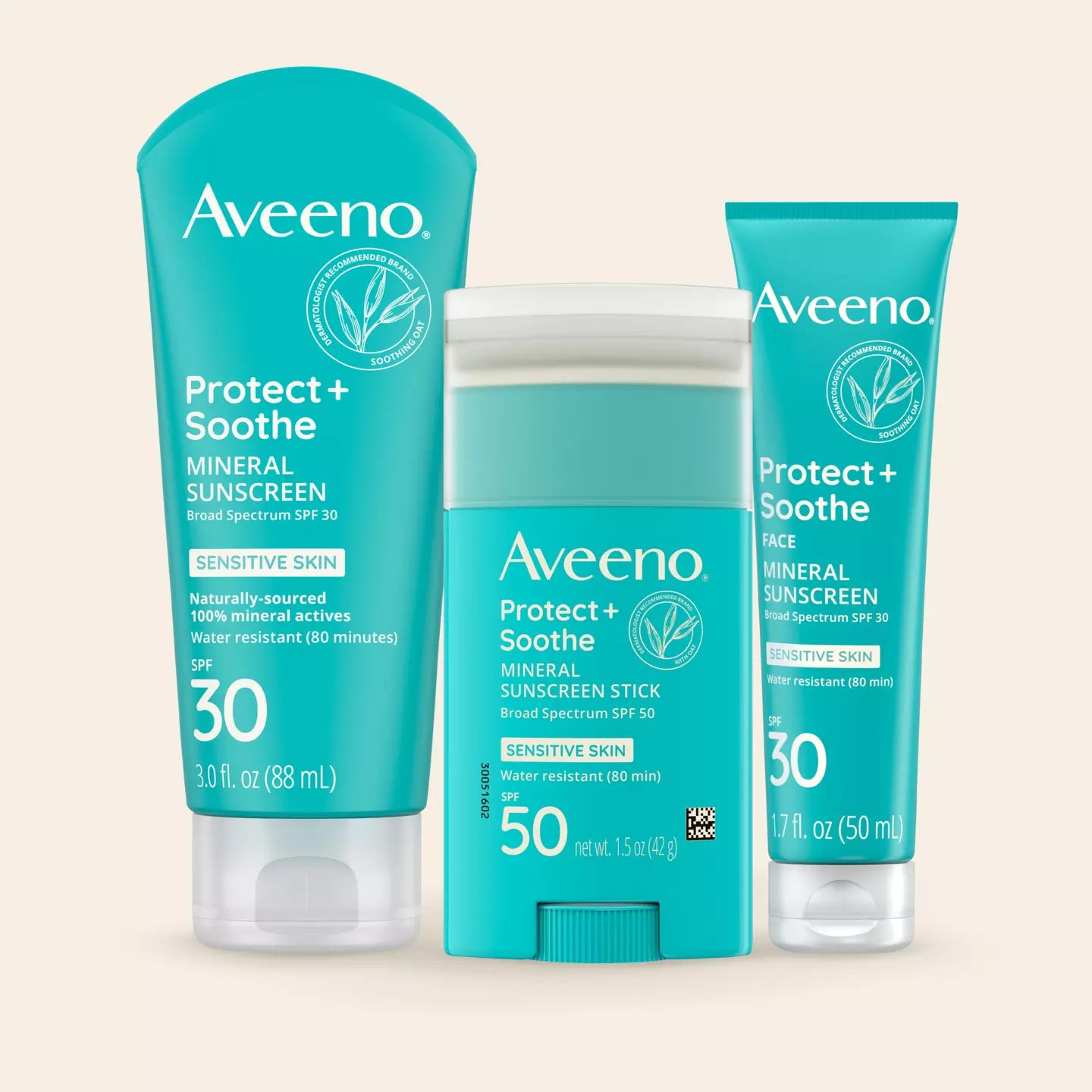 Aveeno Protect + Soothe Mineral Sunscreen Lotion SPF 30