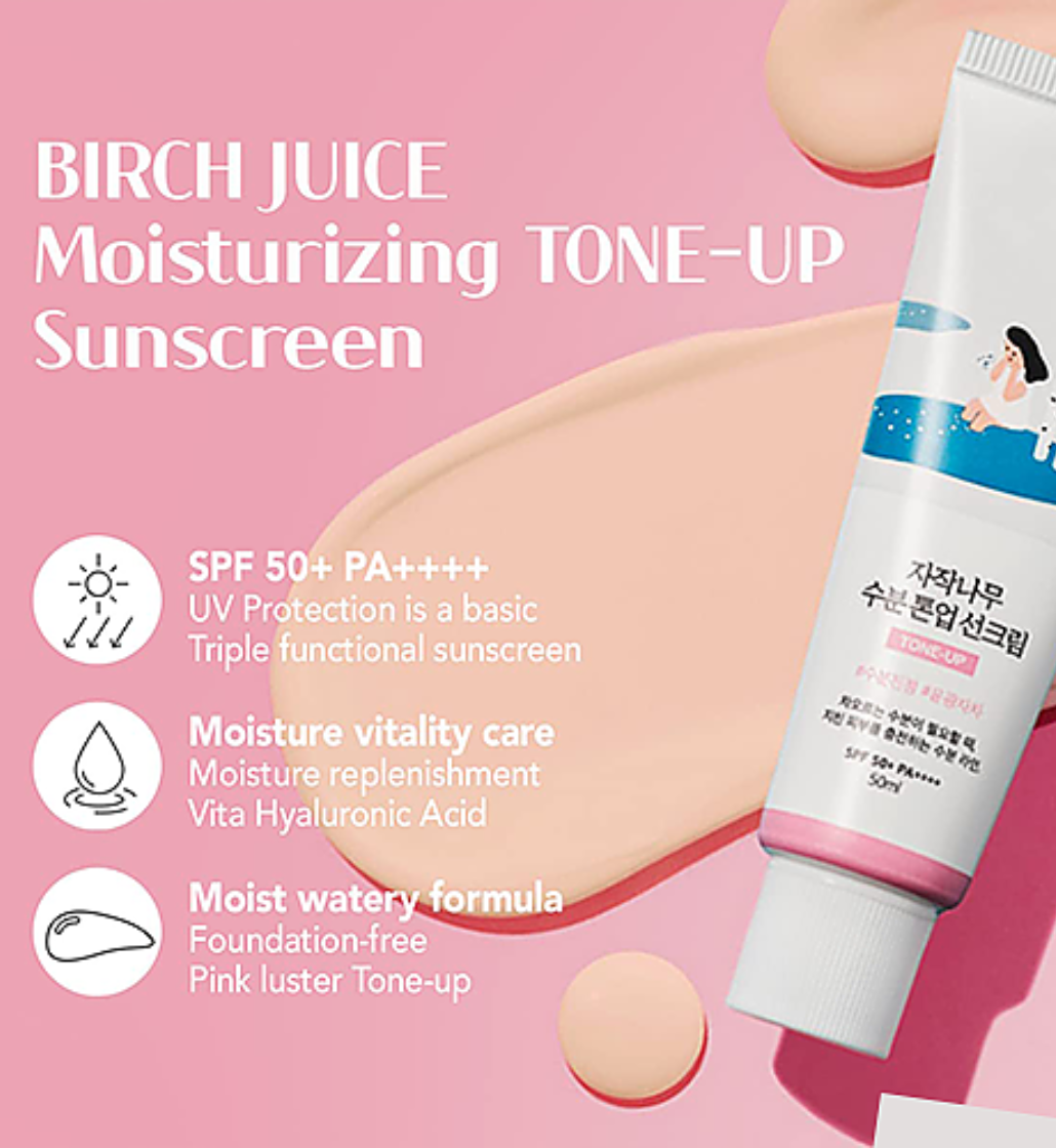 Round Lab Birch Moisturizing Tone Up Sunscreen SPF 50+ PA++++