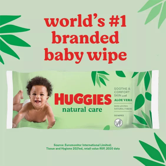 Huggies Natural Care Baby Wipes - Aloe Vera