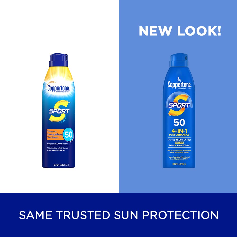 Coppertone Sport 4 in 1 Sunscreen Spray SPF 50