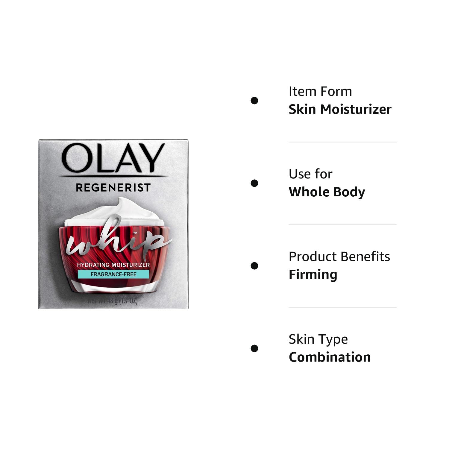 Olay Regenerist Whip Hydrating Moisturizer - Fragrance Free