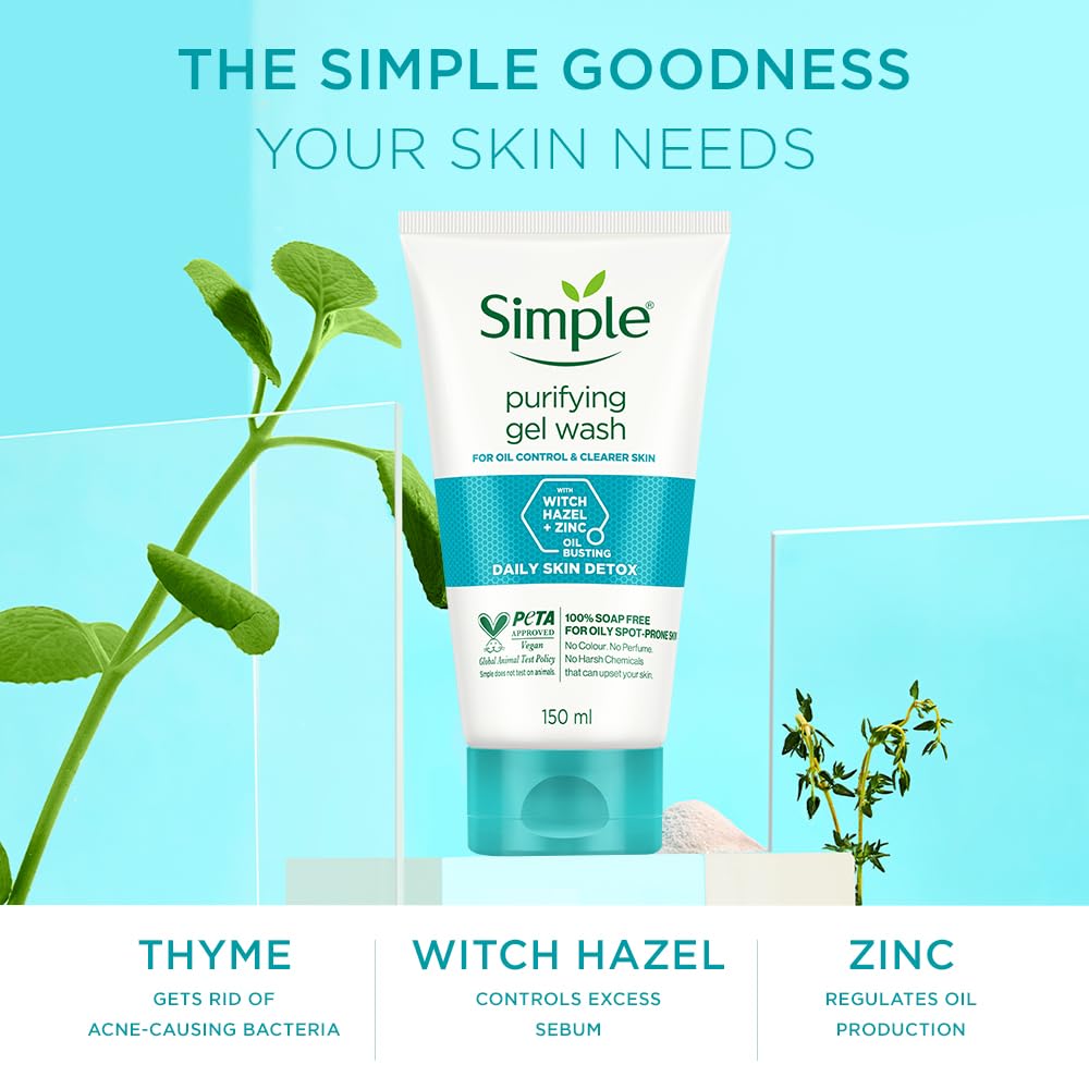 Simple Daily Skin Detox Purifying Gel Wash