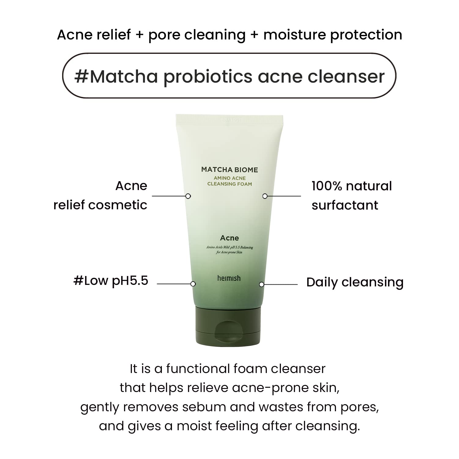 Heimish Matcha Biome Amino Acne Cleansing Foam