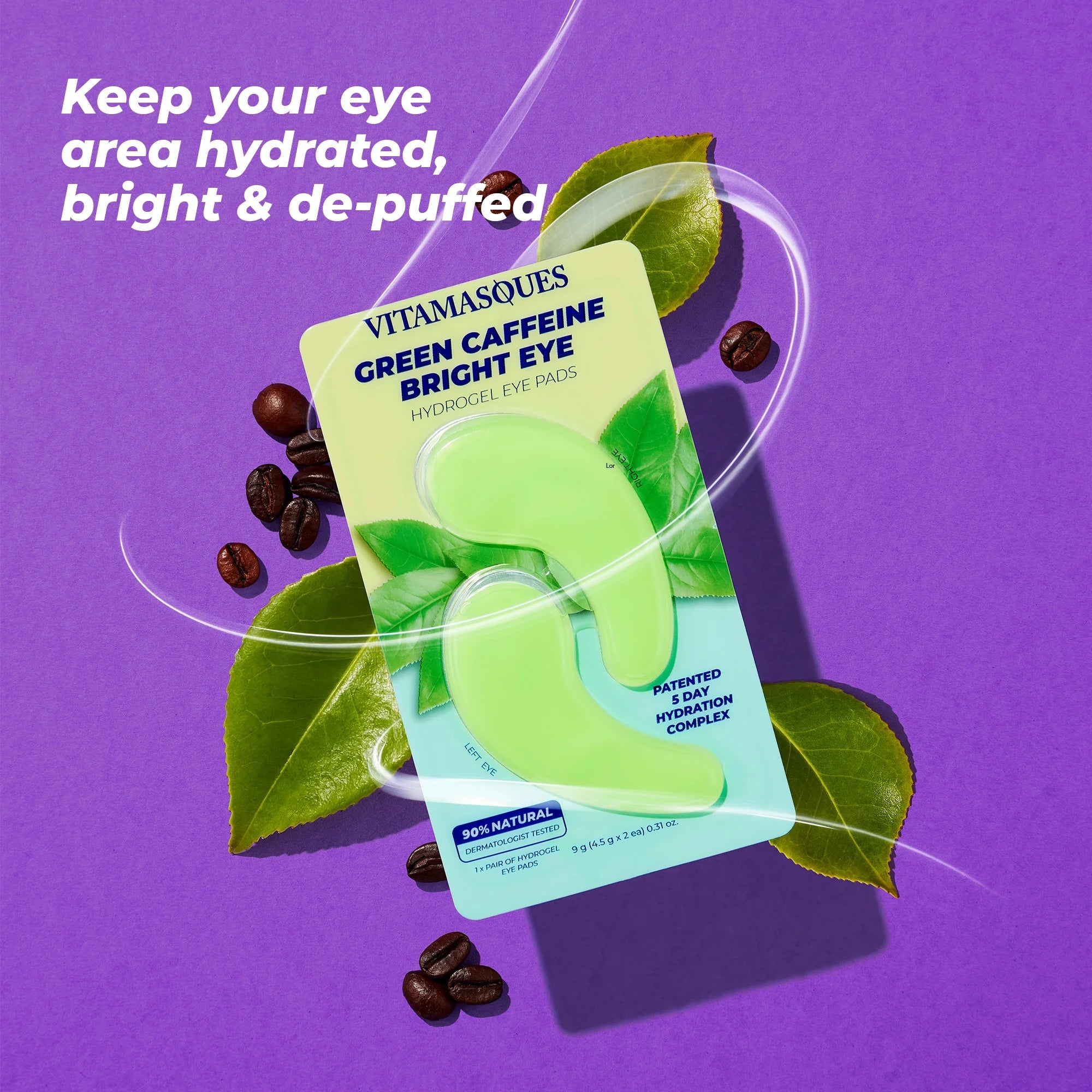 Vitamasques Green Caffeine Bright Eye Hydrogel Pads