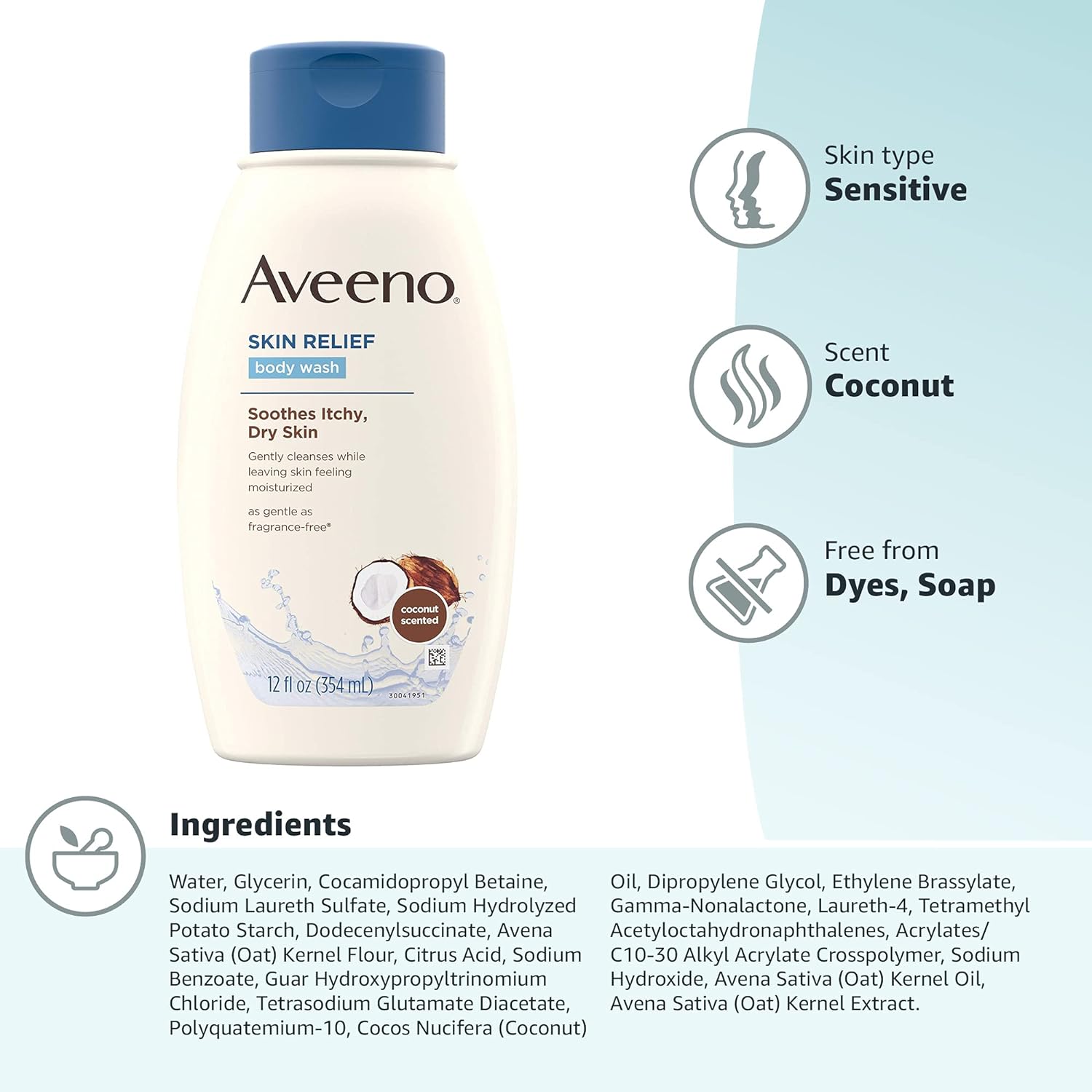 Aveeno Skin Relief Oat Body Wash - Coconut Scent