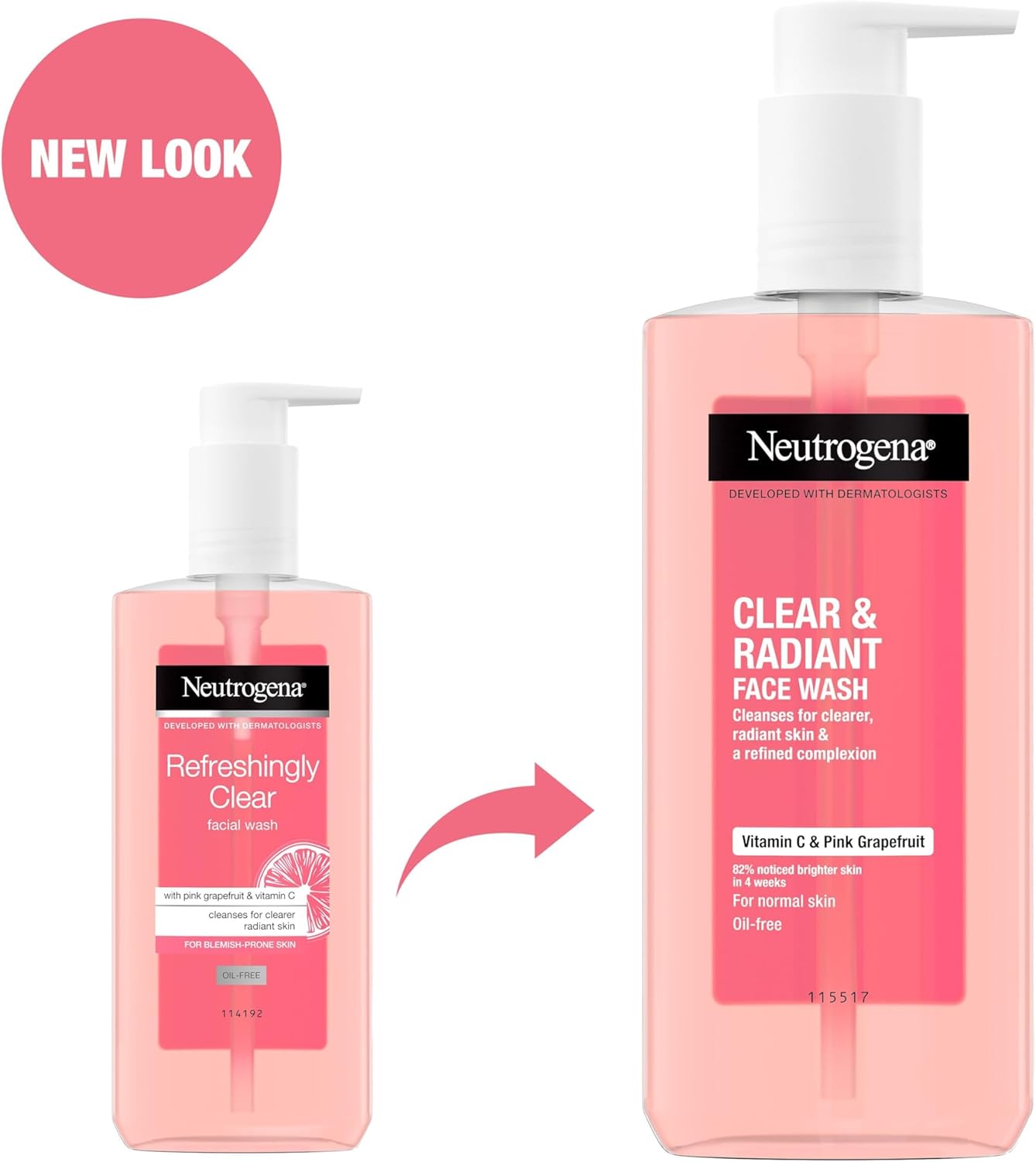 Neutrogena Clear & Radiant Face Wash Vitamin C & Pink Grapefruit