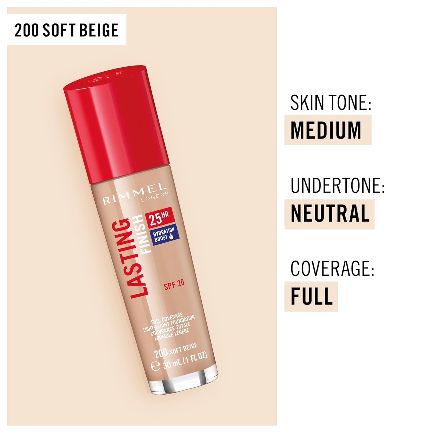 Rimmel London Lasting Finish 25HR Lightweight Foundation SPF 20