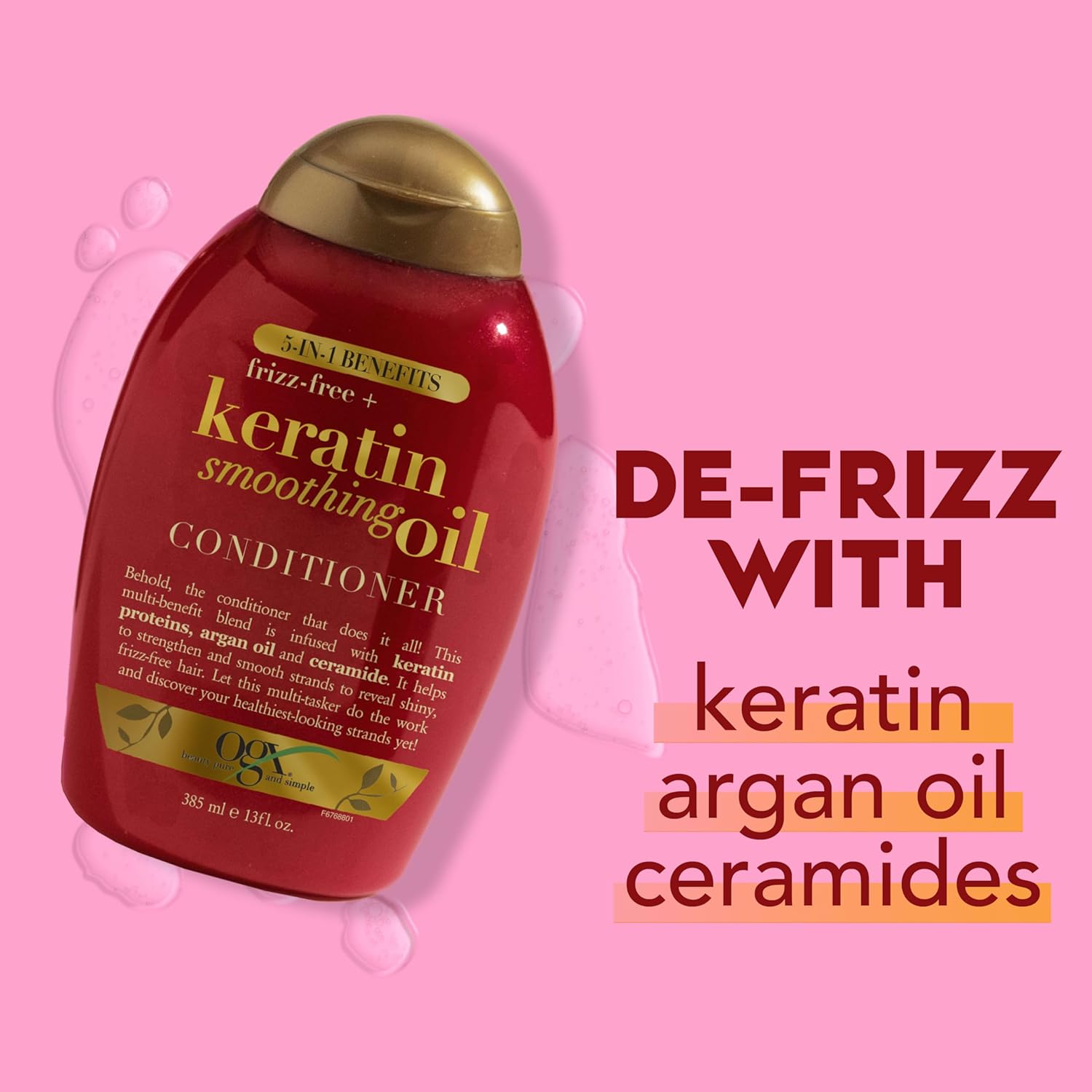 OGX 5 in 1 Frizz-Free + Keratin Smoothing Oil Conditioner