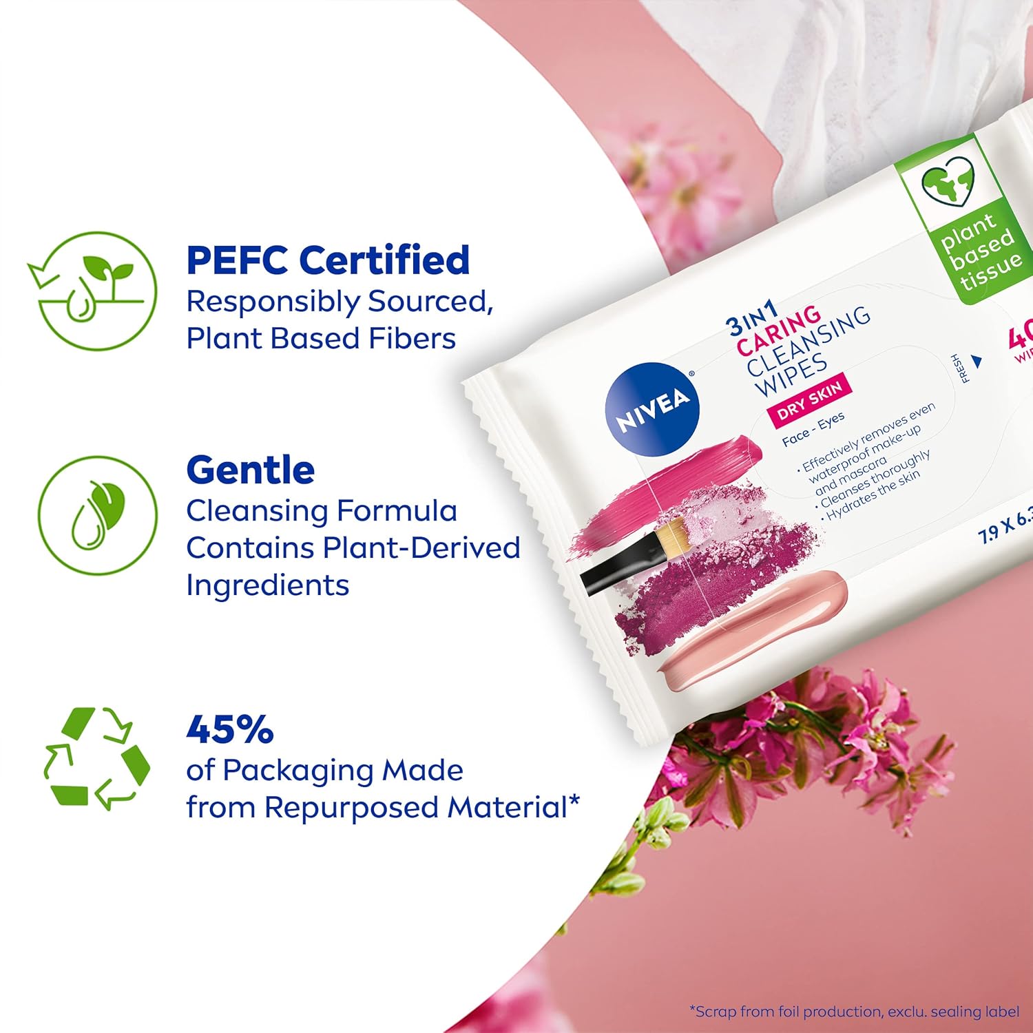 Nivea 3 In 1 Caring Cleansing Wipes