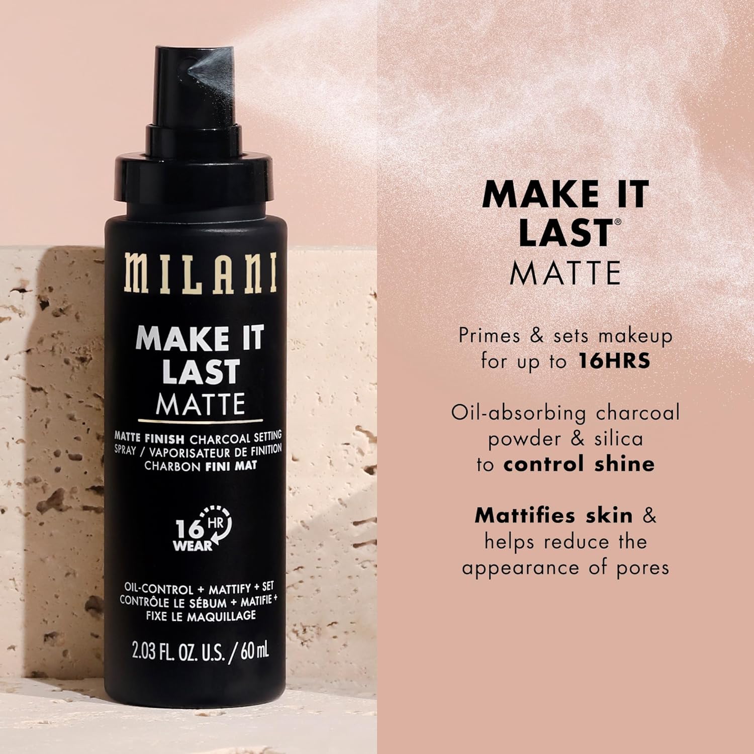 Milani Make It Last Matte Charcoal Setting Spray