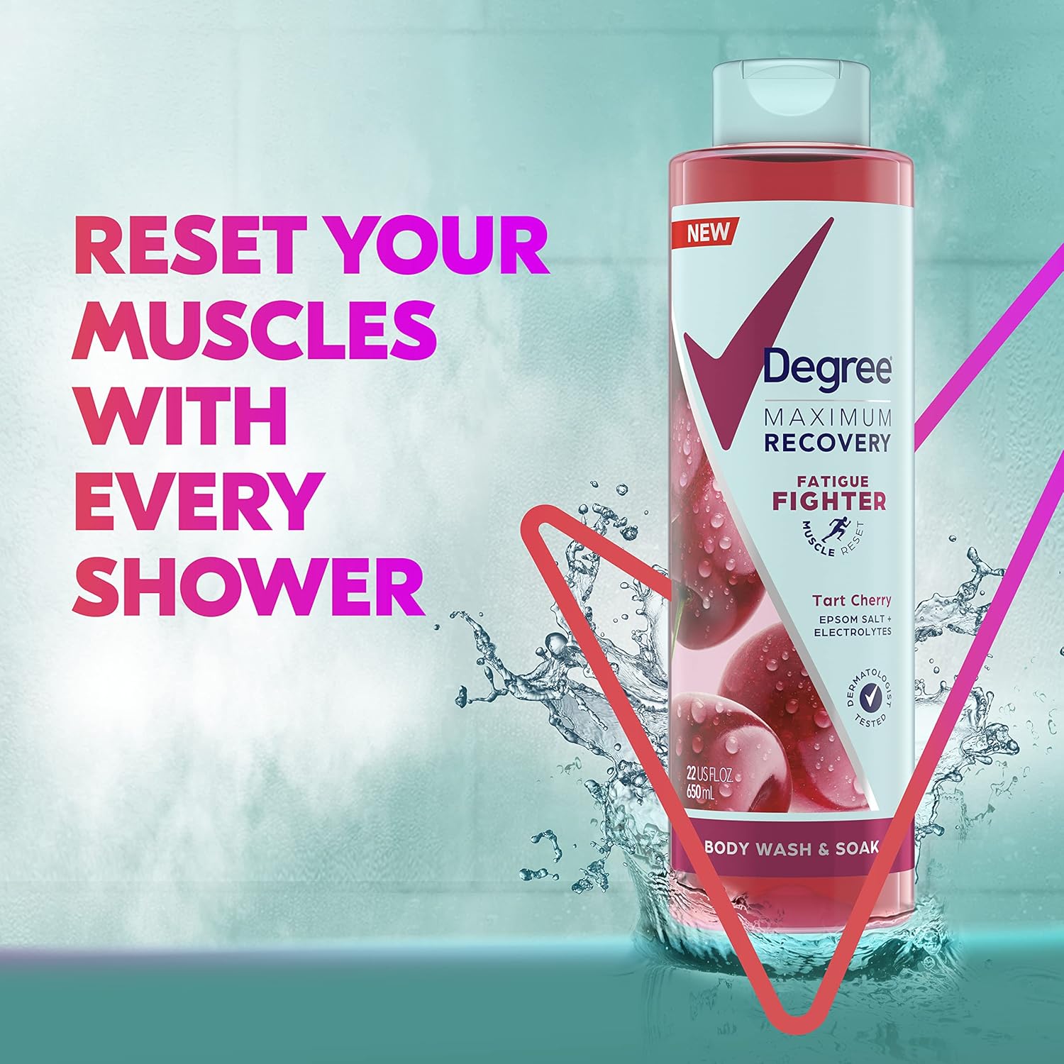 Degree Maximum Recovery Fatigue Fighter Body Wash and Soak