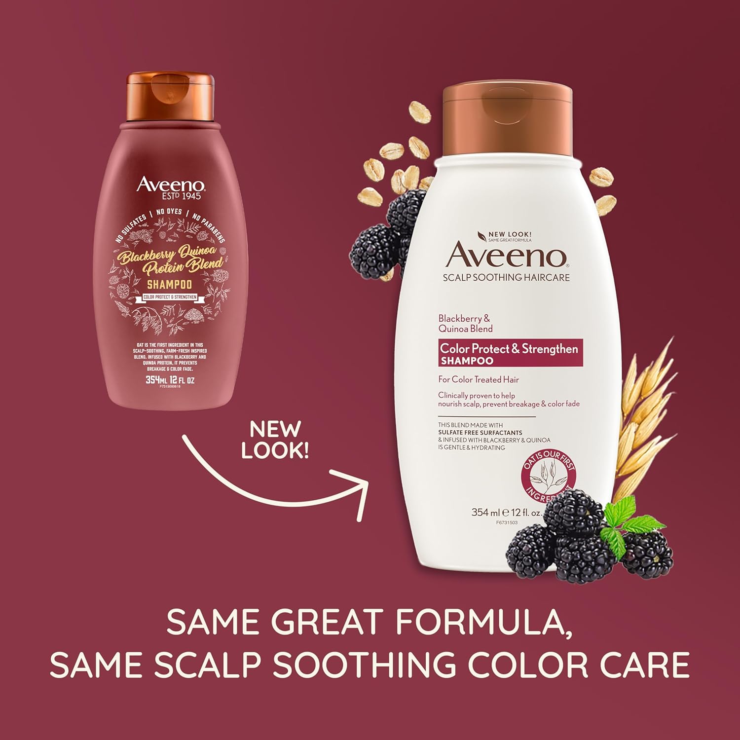 Aveeno Blackberry & Quinoa Blend Color Protect & Strengthen Shampoo