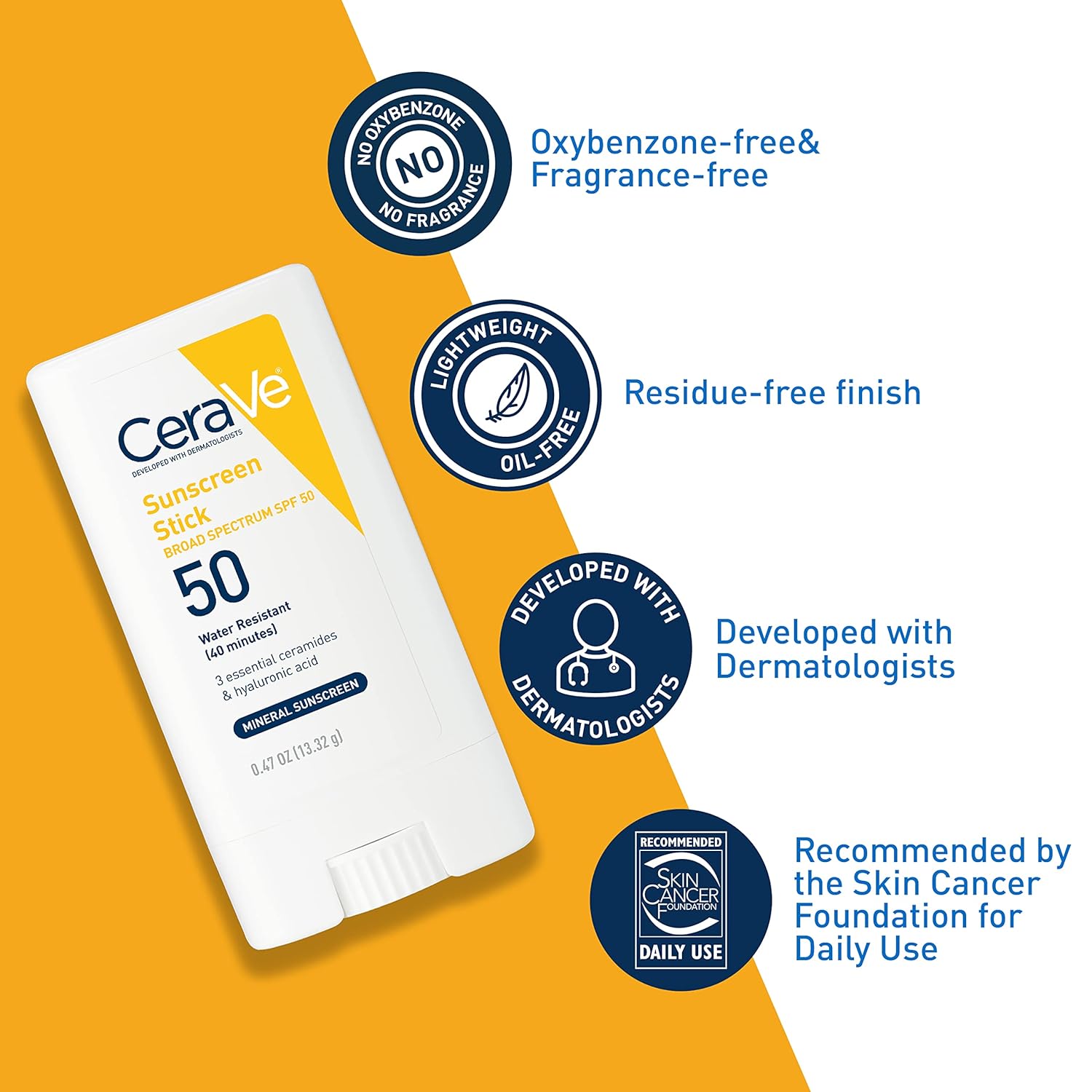 CeraVe Mineral Sunscreen Stick SPF 50