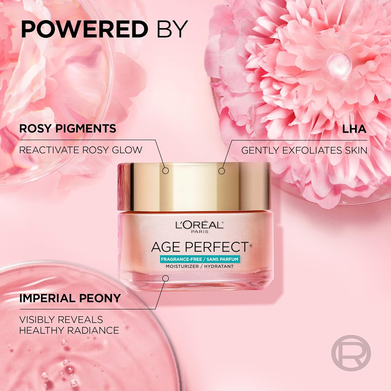 L'Oreal Paris Age Perfect Rosy Tone Moisturizer - Fragrance Free