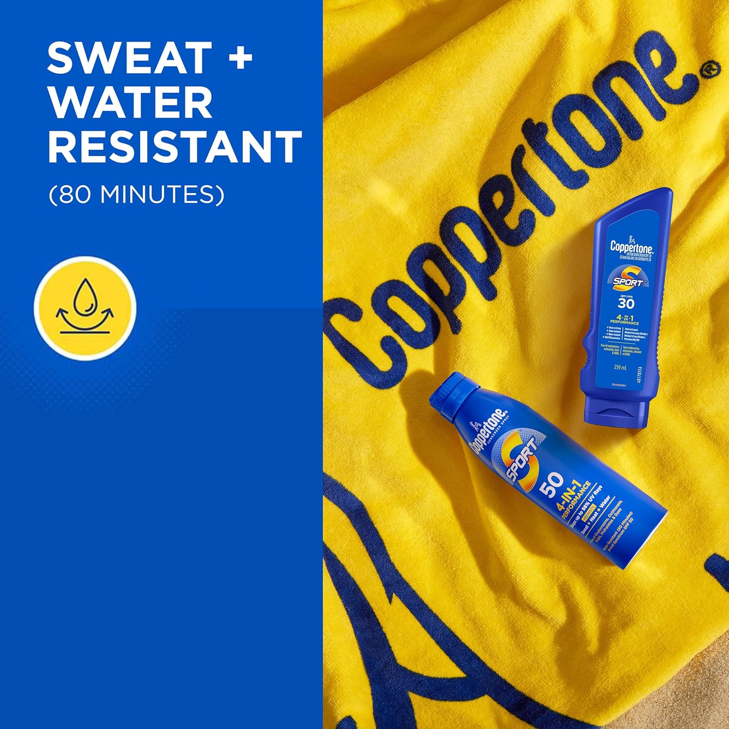 Coppertone Sport 4 in 1 Sunscreen Spray SPF 50