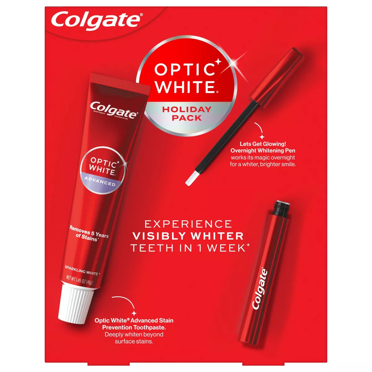 Colgate Optic White Holiday Pack