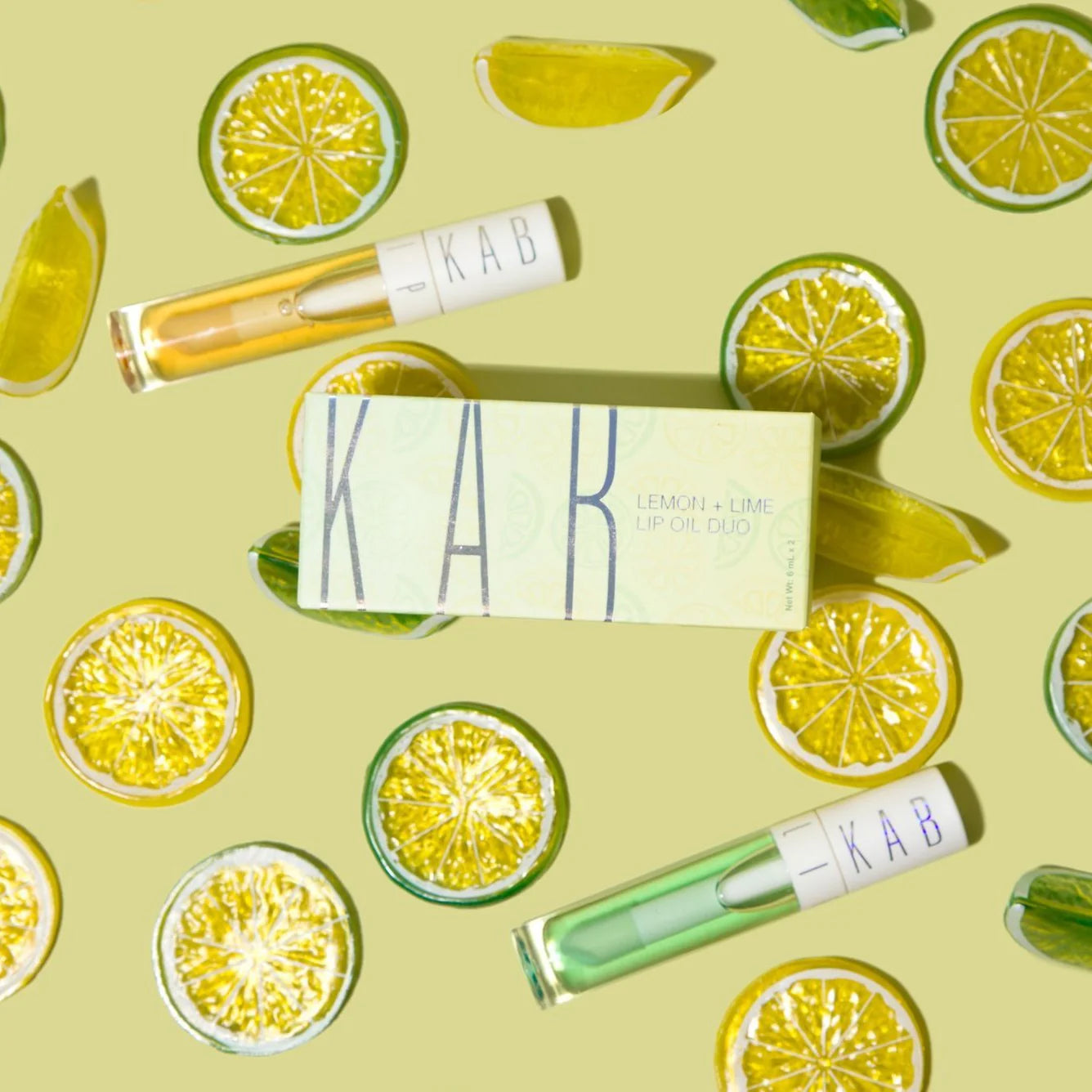 KAB Cosmetics Lemon + Lime Lip Oil Duo