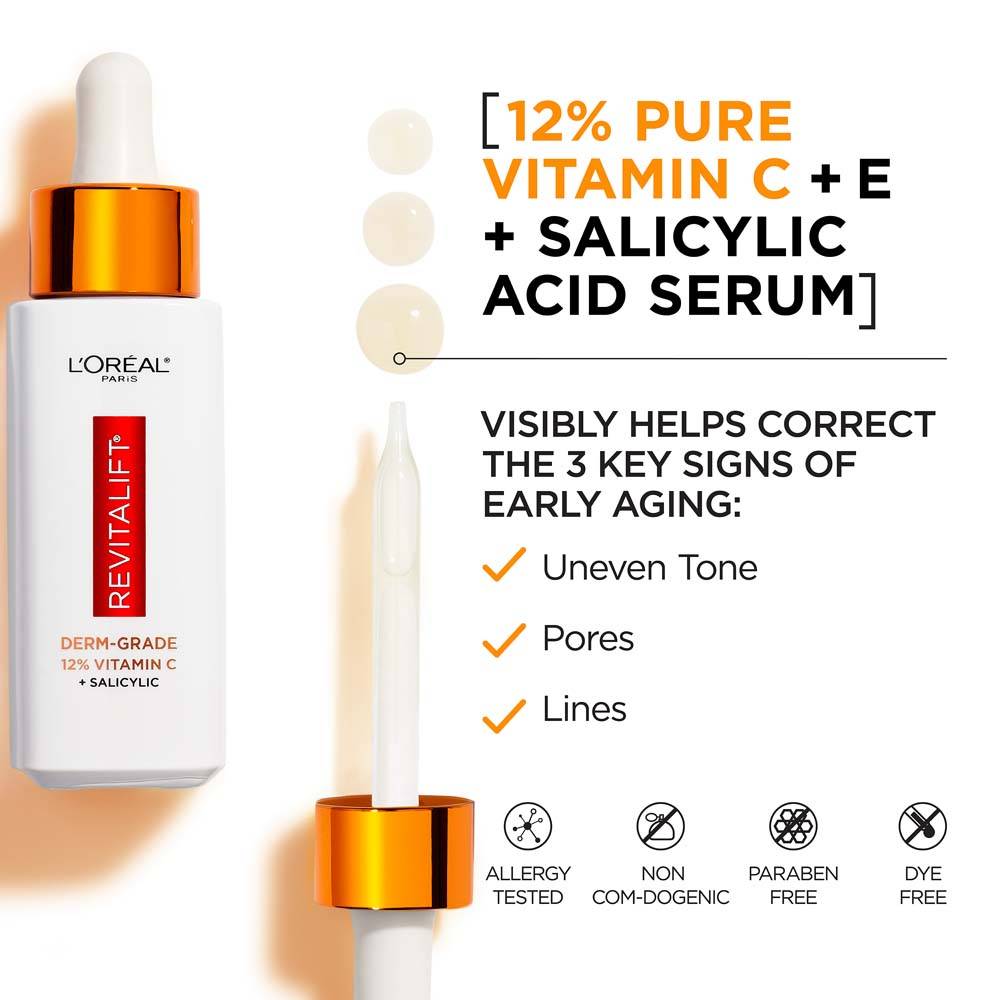 L'Oreal Paris Revitalift Derm Intensives® 12% Pure Vitamin C + E + Salicylic Acid Serum