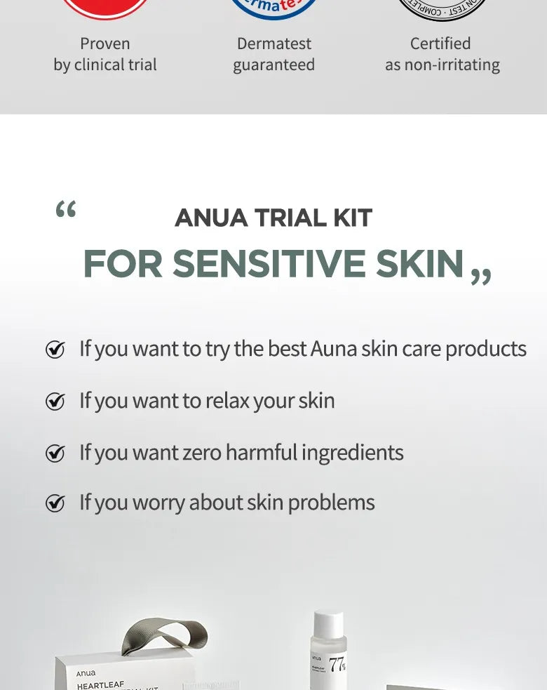 Anua Heartleaf Soothing Trial Kit