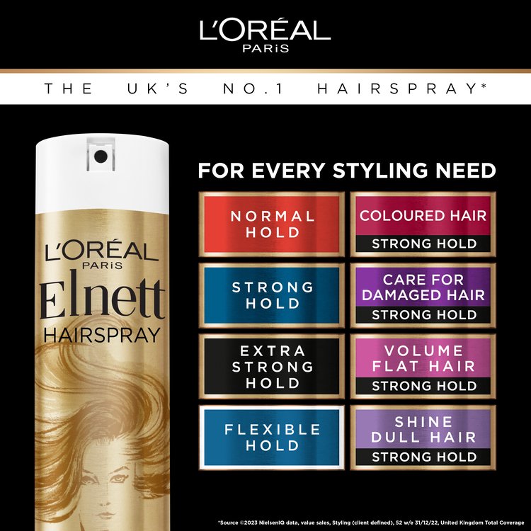 L'Oreal Paris Elnett Strong Hold Hair Spray For Damaged Hair