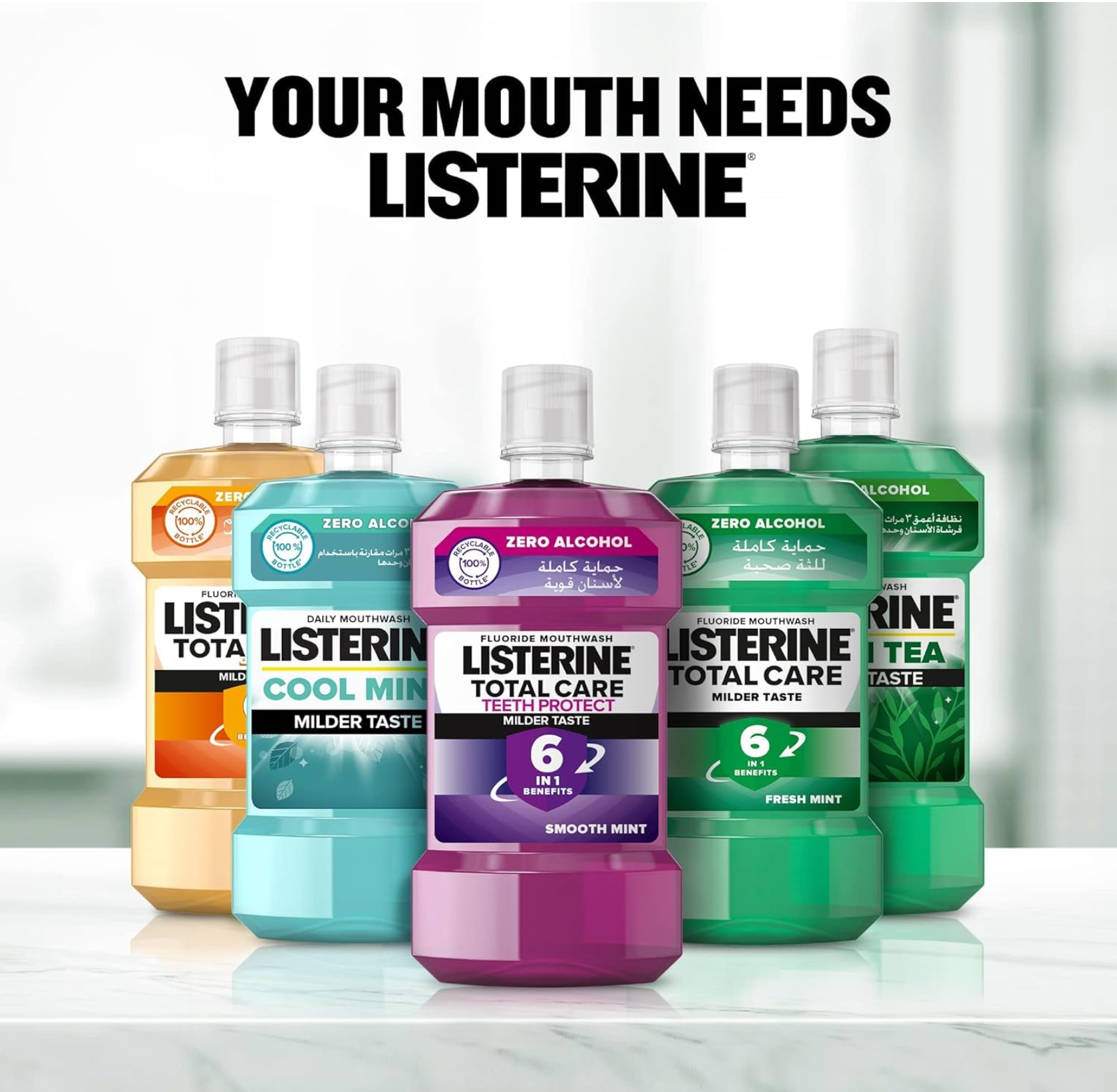 Listerine® Total Care Gum Protect Milder Taste Mouthwash