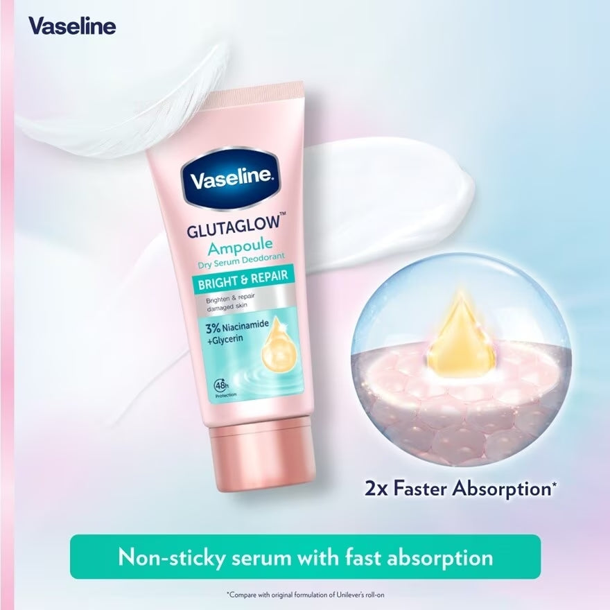 Vaseline GlutaGlow Ampoule Dry Serum Deodorant Bright & Repair