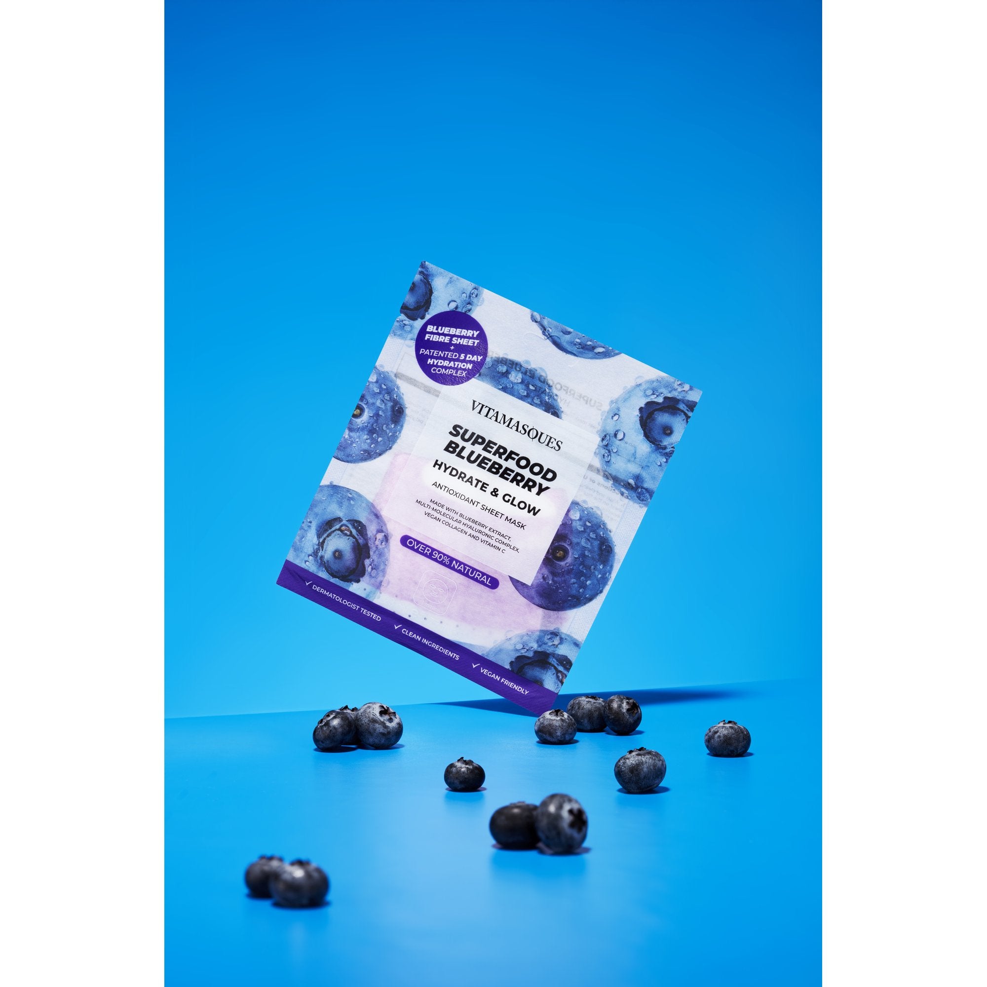 Vitamasques Superfood Blueberry Hydrate & Glow Sheet Mask