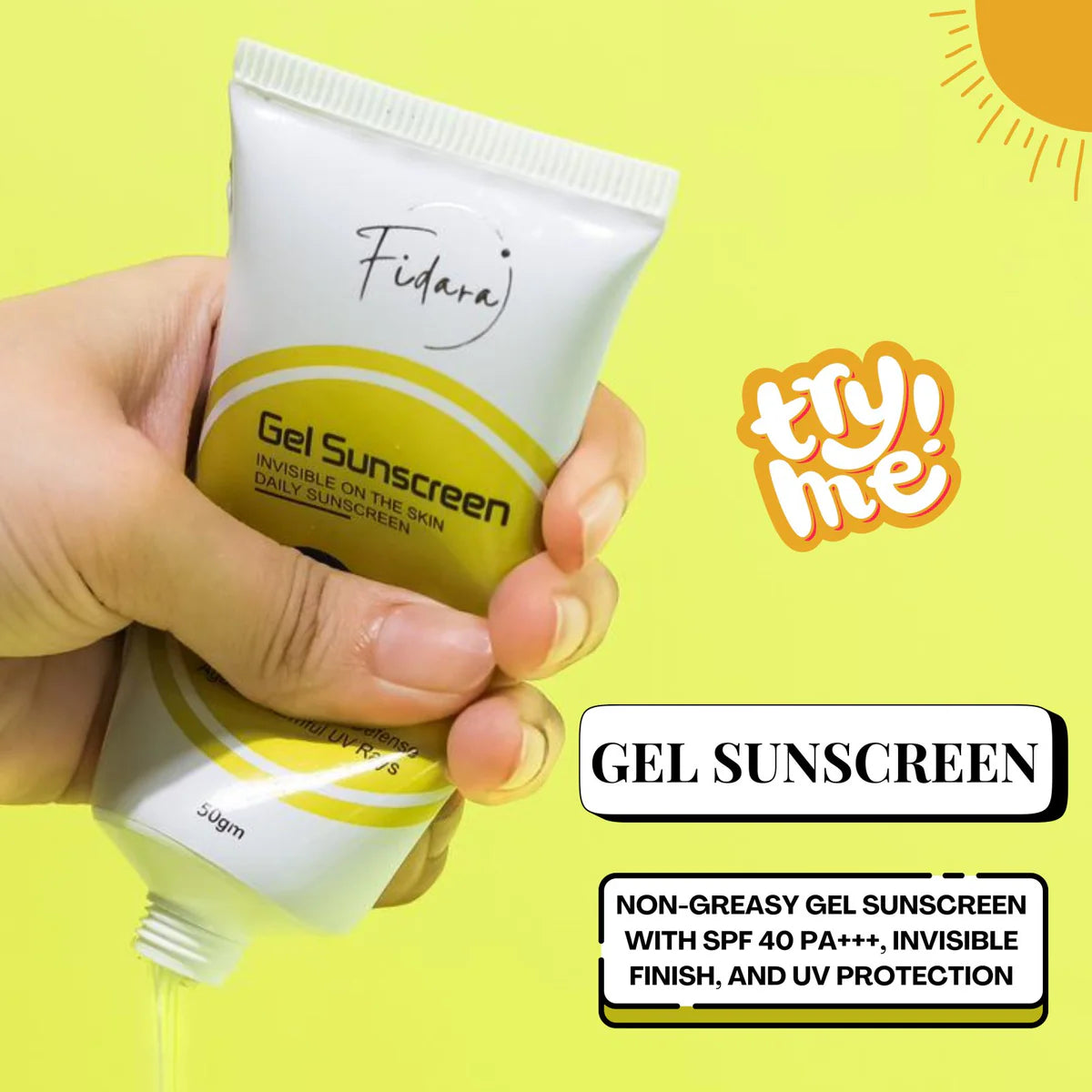 Fidara Gel Sunscreen SPF40 PA+++