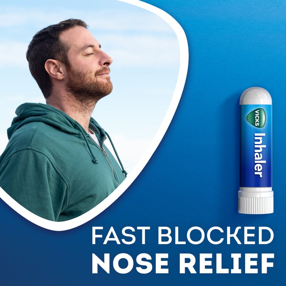 Vicks Inhaler Fast Acting Blocked Nose Relief Stick