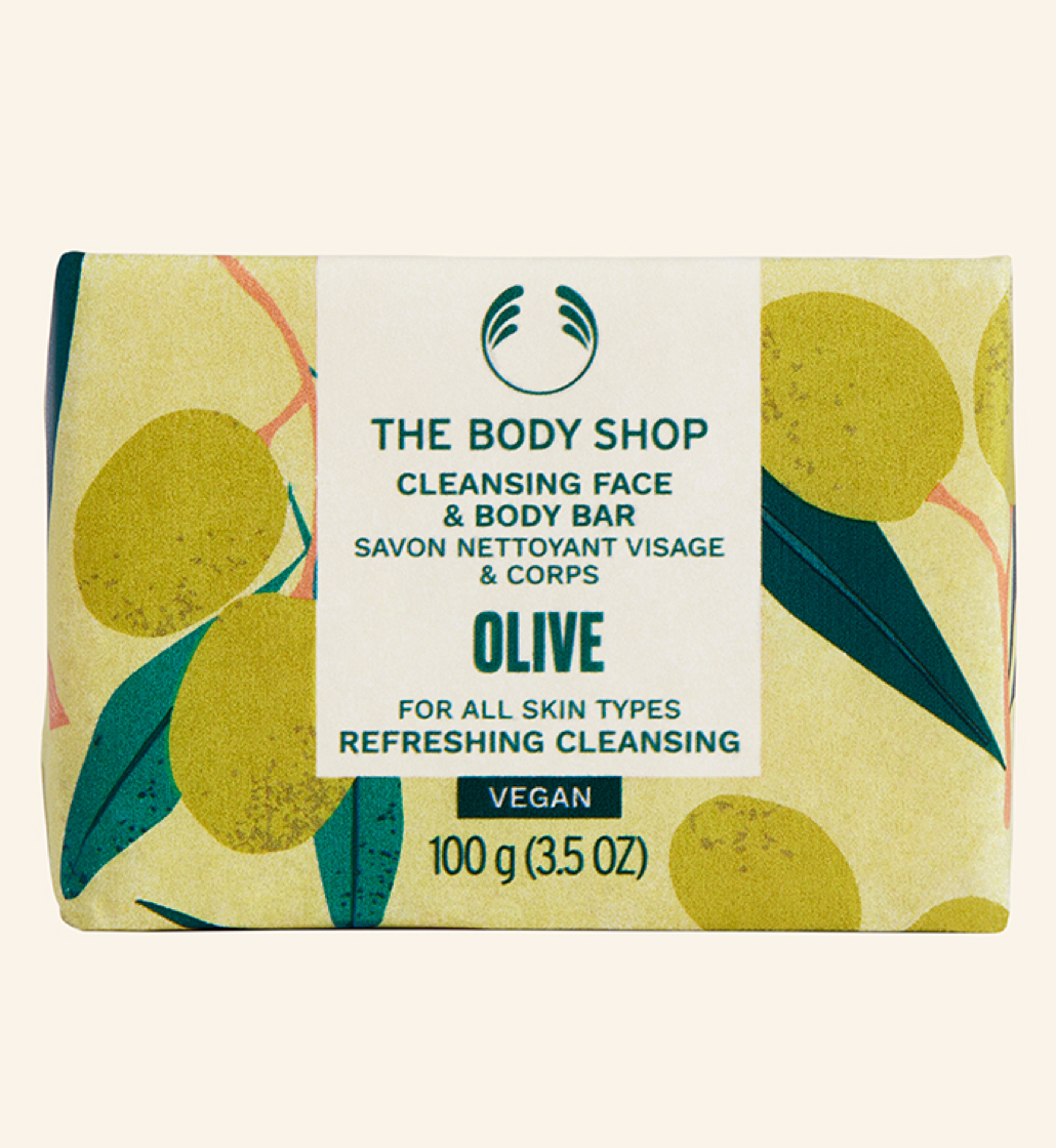 The Body Shop Cleansing Face & Body Bar Olive