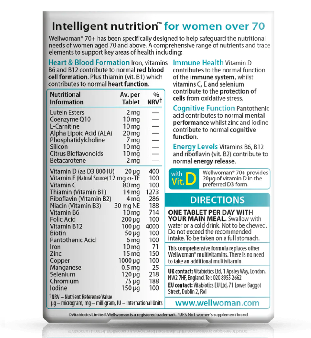 Vitabiotics Wellwoman 70+