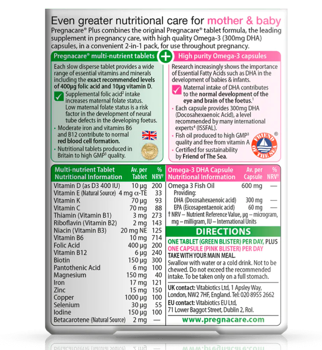 Vitabiotics Pregnacare Plus