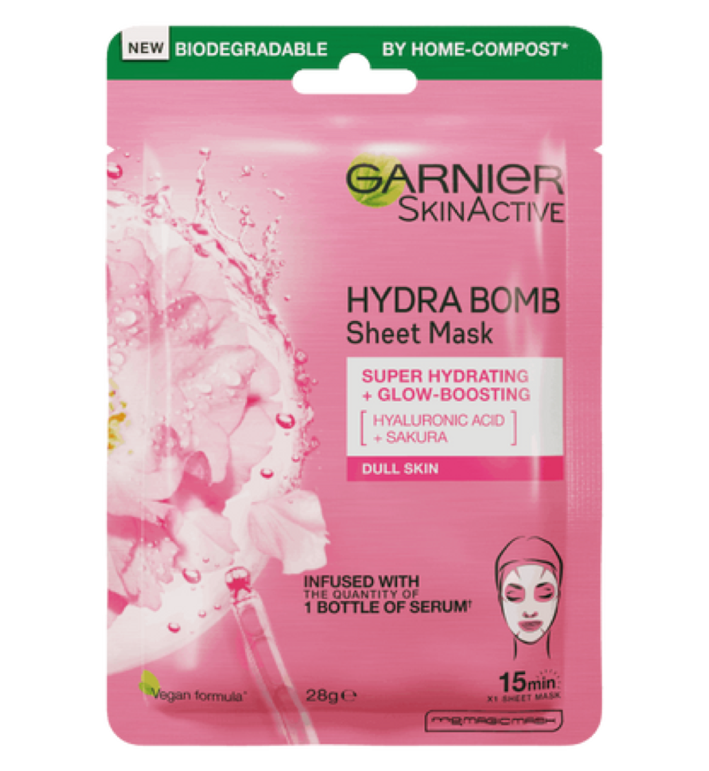 Garnier SkinActive Hydra Bomb Hyaluronic Acid + Sakura Sheet Mask