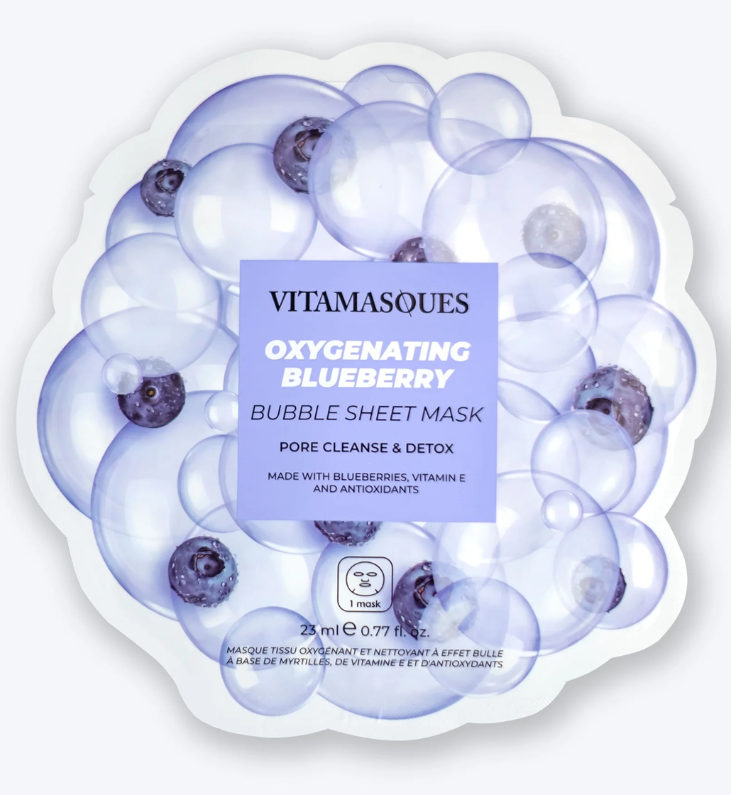 Vitamasques Oxygenating Blueberry Bubble Sheet Mask