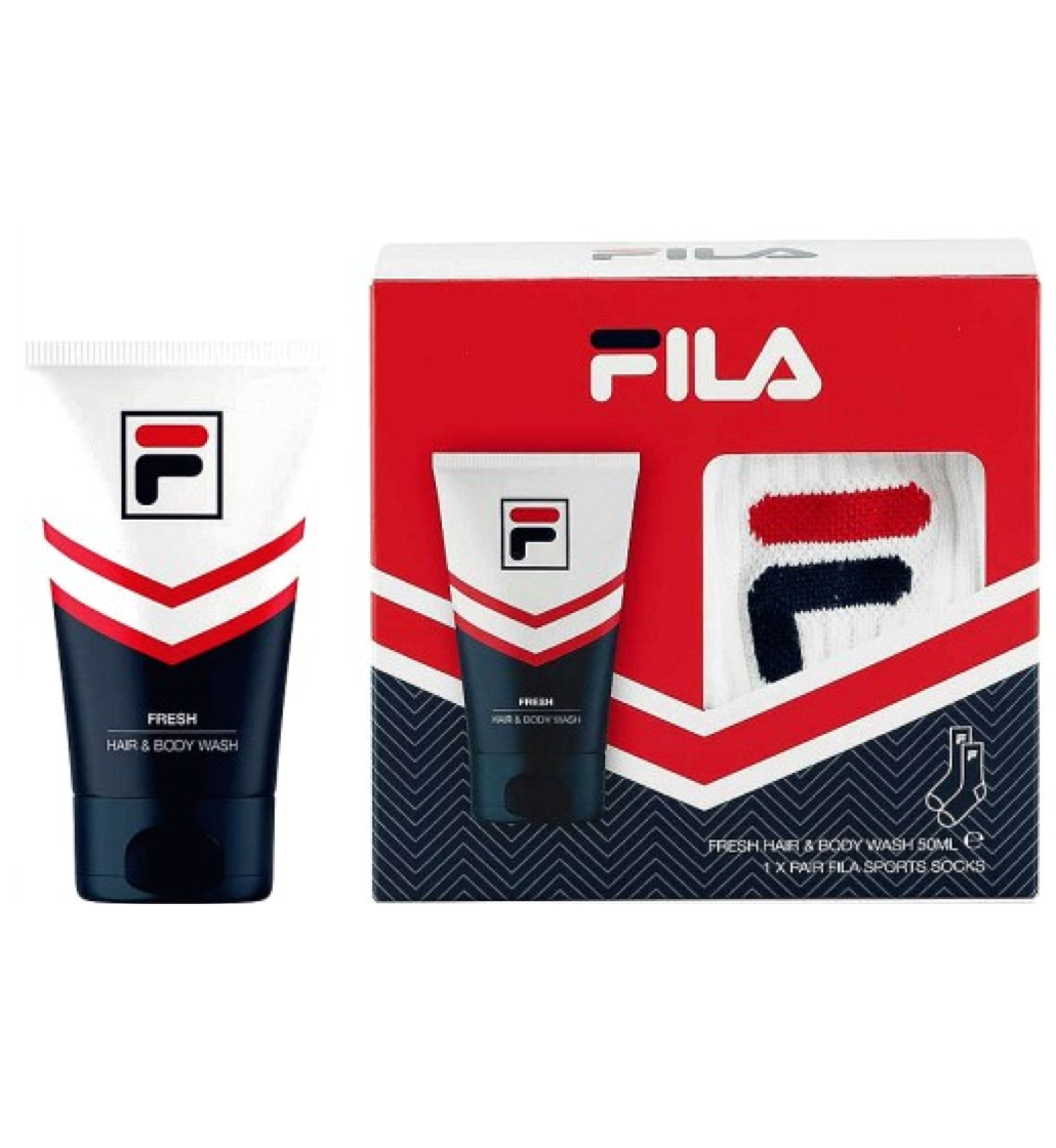 FILA Fresh Hair & Body Wash and Sports Socks Set