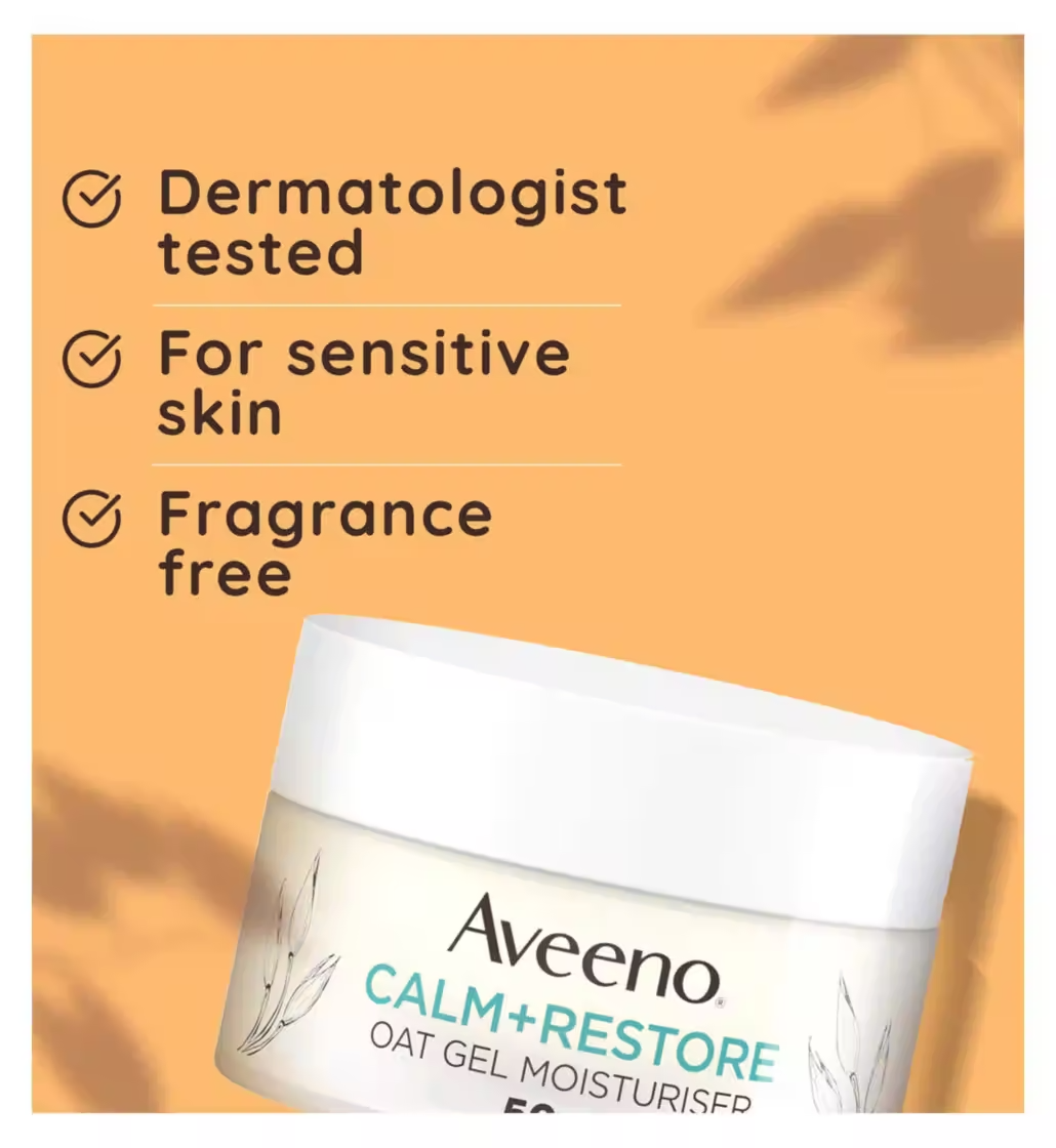 Aveeno Face Calm + Restore® Oat Gel Moisturiser