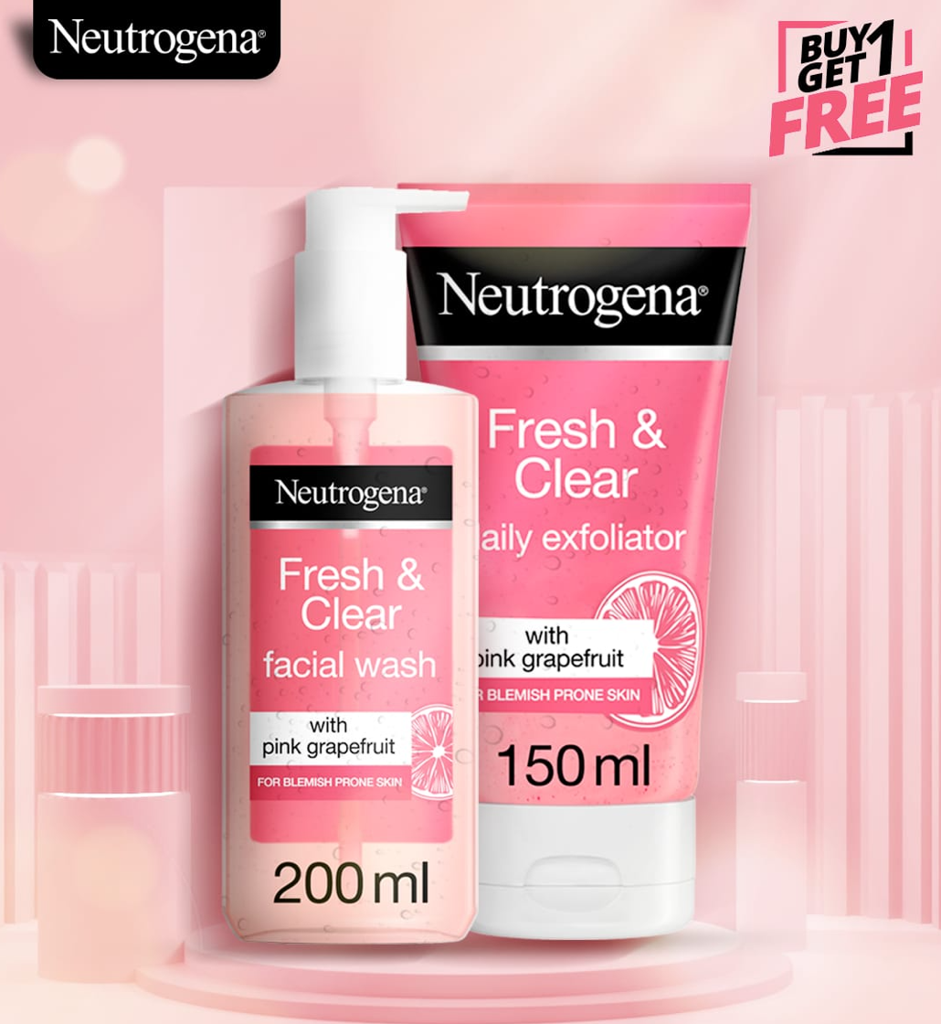 Neutrogena Fresh & Clear Daily Exfoliator + Facial Wash Buy 1 Get 1 Free