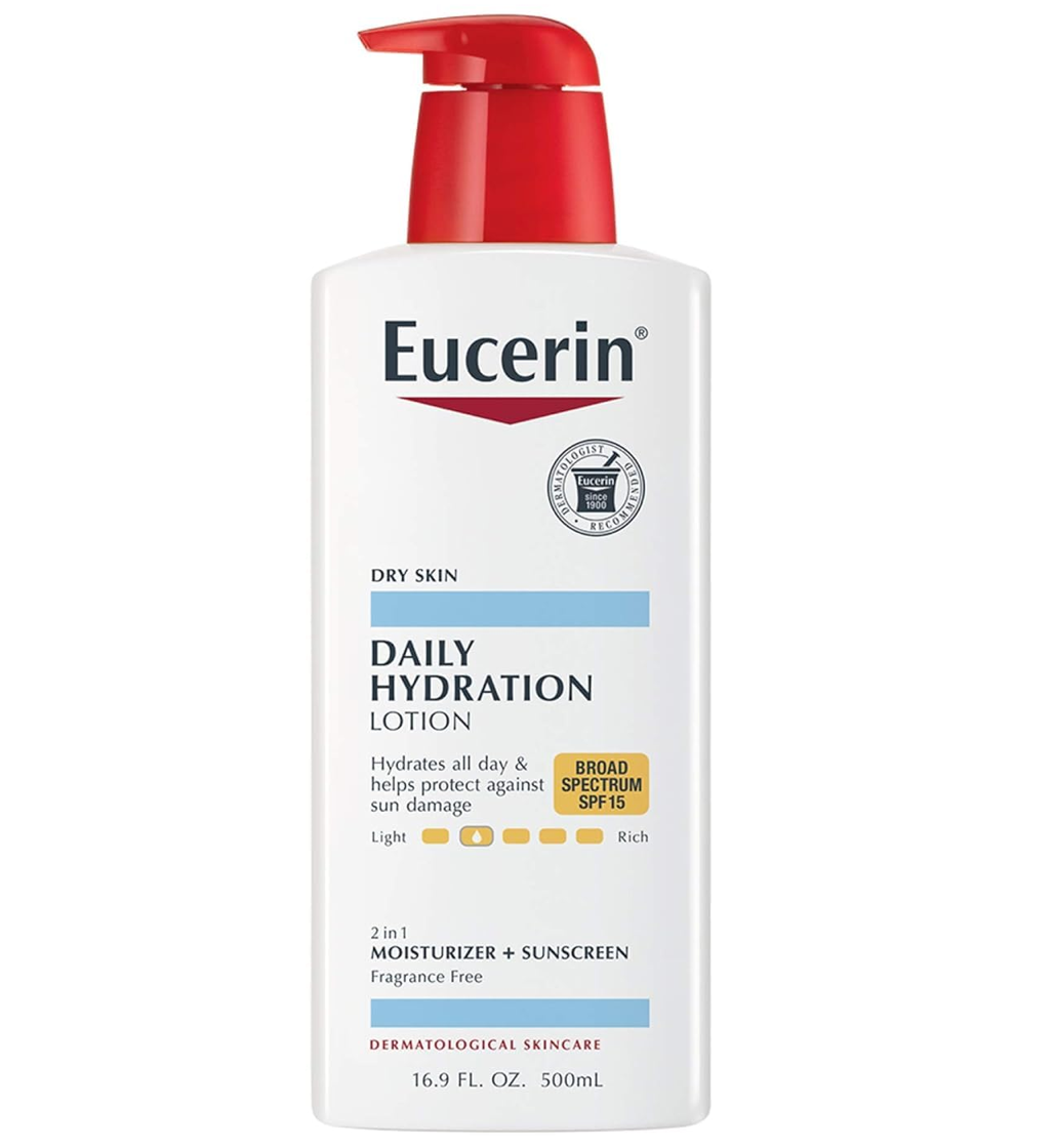 Eucerin Daily Hydration Moisturizer & Sunscreen Lotion SPF 15 Fragrance Free