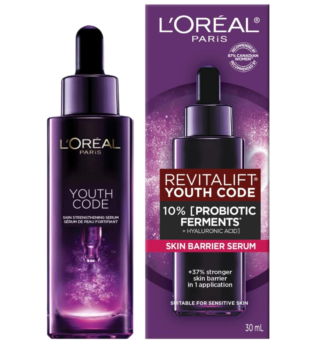 L'Oreal Paris Revitalift Youth Code Probiotic Ferments + Hyaluronic Acid Skin Barrier Serum