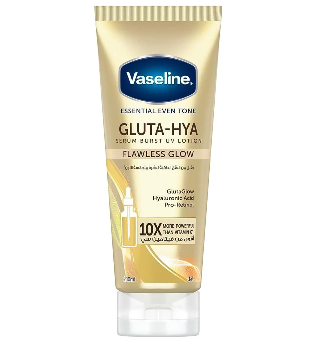 Vaseline Gluta-Hya Serum Burst UV Lotion Flawless Glow