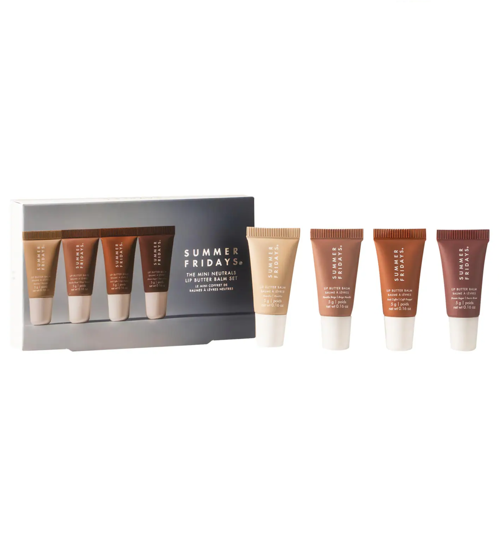 Summer Fridays The Mini Neutrals Lip Butter Balm Set