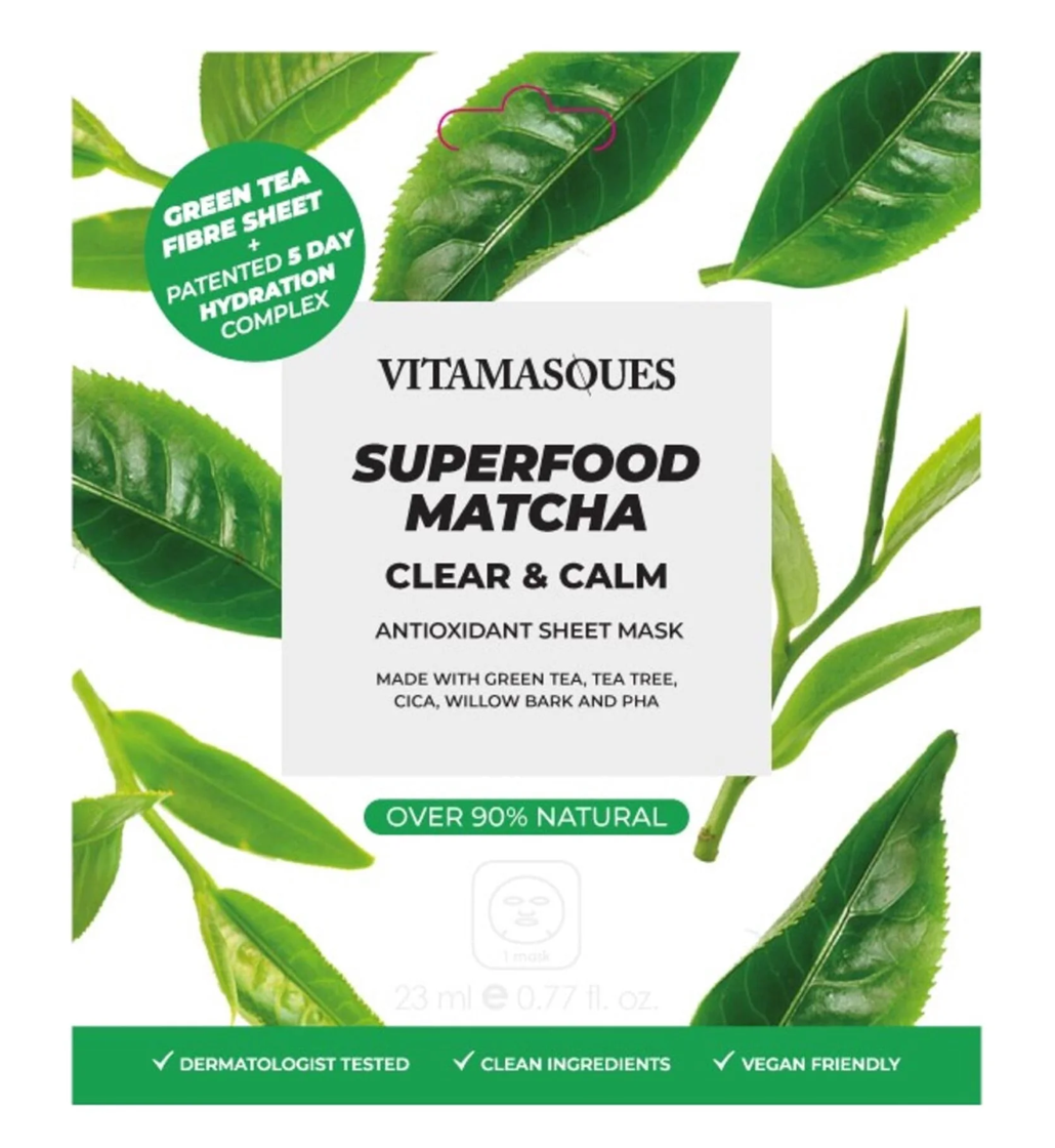 Vitamasques Superfood Matcha Clear and Calm Sheet Mask