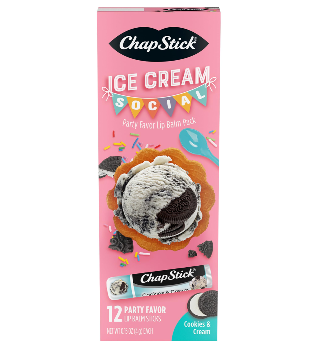 Chapstick Social Ice Cream Party Favor Lip Balm Gift Pack