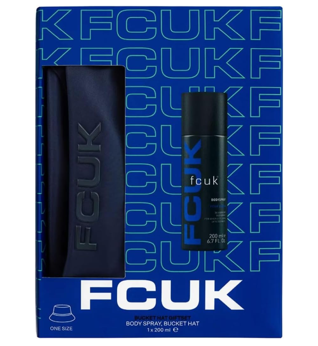 FCUK Bucket Bucket Hat & Urban Spray Gift Set