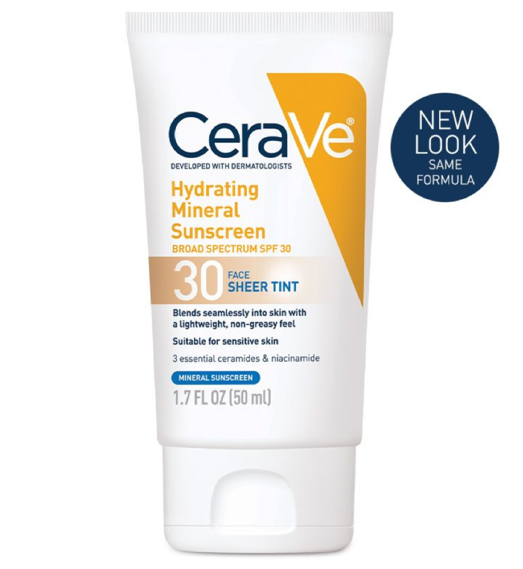 CeraVe Hydrating Mineral Sunscreen SPF 30 Face Sheer Tint