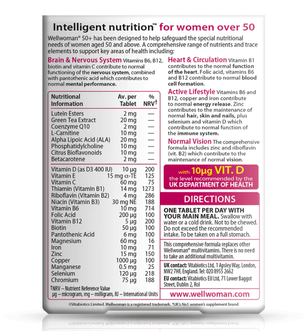 Vitabiotics Wellwoman 50+